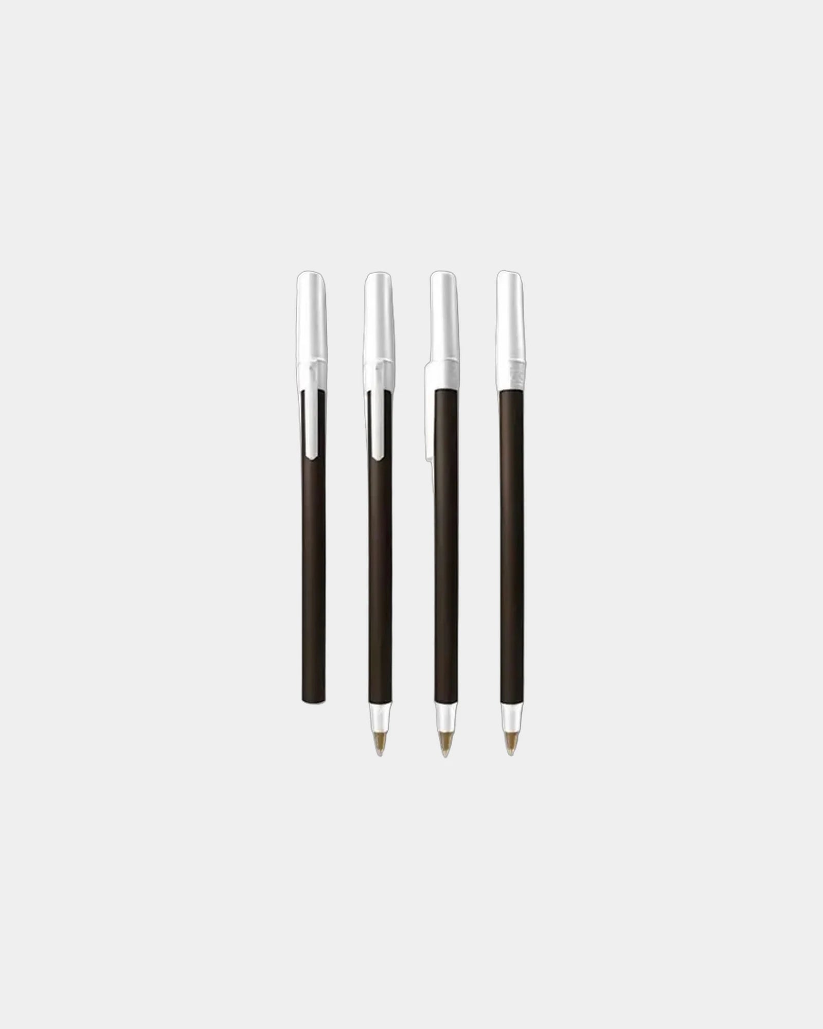 Custom plastic ballpoint pen Bic Round Stic stick pen - Black
